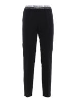Pantaloni in cady con fascia logo