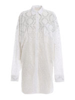 Abito chemisier in sangallo con cristalli