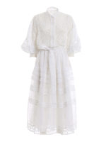 Abito in organza con ricami effetto pizzo