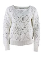 Pullover bianco con perline