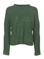 Maglione con cristalli verde