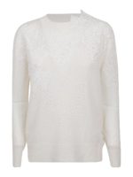 Pull con ricamo in pizzo a fiori