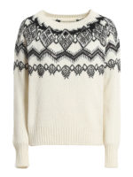 Maglione in misto lana con inserti in pizzo