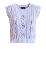 Pull smanicato con strass