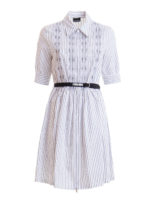 Abito chemisier a righe in cotone