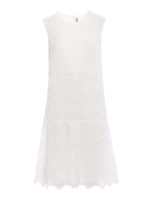 Abito in pizzo bianco smanicato