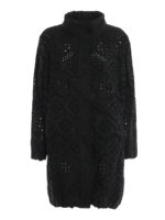 Parka ricamato effetto pizzo