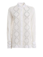 Camicia in sangallo con strass