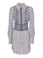 Chemisier a righe ricamato