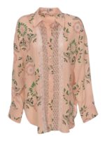 Camicia rosa in fantasia floreale