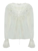 Camicia in cotone con dettagli in pizzo