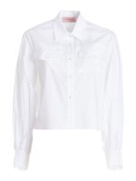 Camicia in cotone con inserti in pizzo