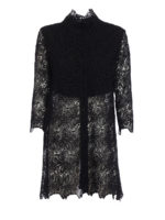 Camicia nera in pizzo macrame