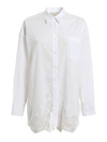 Camicia in cotone con bordo in pizzo