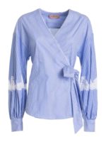 Camicia a kimono in popeline