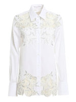 Camicia con applicazioni in tulle