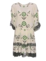 Abito bianco in fantasia floreale