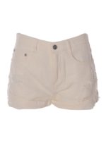 Shorts di jeans ricami bianchi