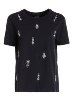 T-shirt in cotone con applicazioni