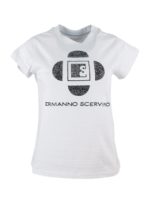 T-shirt con strass applicati bianca