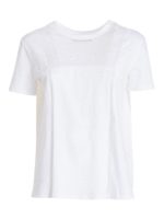 T-shirt con scollo in tulle