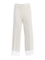 Pantaloni crop con orlo in pizzo