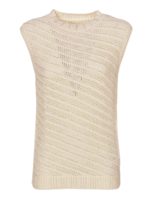 Top in maglia avorio