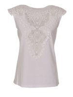 Top con inserto in pizzo