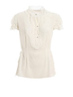 Top con intarsi in pizzo