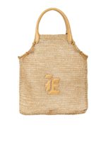 Borsa a mano logata beige
