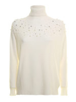 Maglia a collo alto con perle