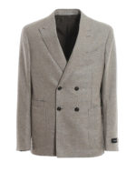 Blazer in lana cotone e seta