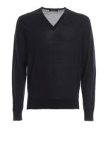 Pullover in lana leggera blu navy