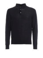 Pull con collo a polo in lana leggera