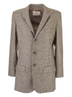 Blazer pied-de-poule beige