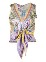 Blusa multicolore senza maniche