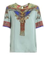 Blusa in seta stampata