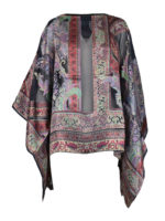 Poncho con stampa Paisley