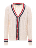Cardigan in cotone a trecce