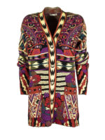 Cardigan jacquard con bottoni Pegaso