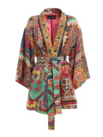 Giacca stampa Patchwork con ricami