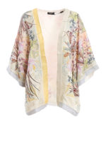 Poncho in seta floreale