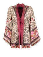 Kimono con stampa Paisley animalier