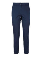 Pantaloni slim corti blu in cotone