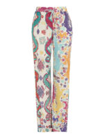 Pantaloni con motivo naif e geometrico