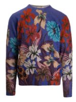 Maglione floreale blu