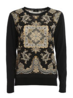 Maglia in misto lana stampa Paisley
