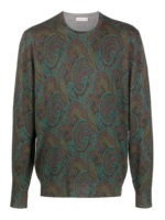 Pullover in lana con stampa Paisley