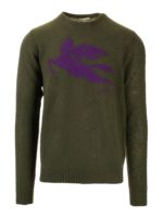 Pullover in lana con intarsia Pegaso