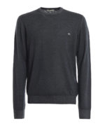 Girocollo in lana pettinata grigio ardesia